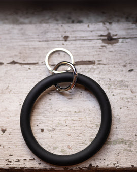 Silicone Key Ring- Black