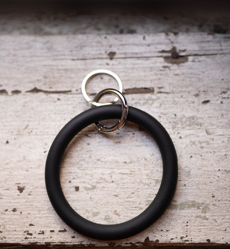 Silicone Key Ring- Black