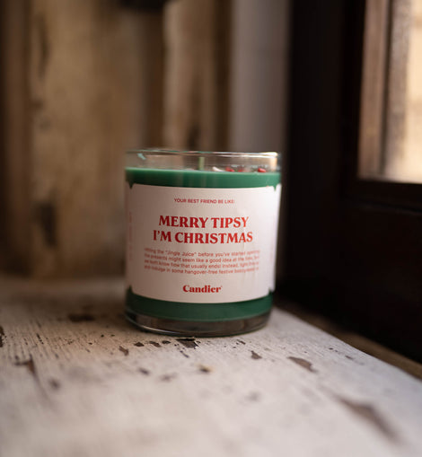 Tipsy Christmas Candle