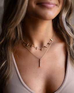 Layered Bars Necklace Gold